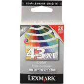 Tusze oryginalne - 18Y0143E LEXMARK 43 XL WKŁAD ATRAMENTOWY KOLOR - miniaturka - grafika 1