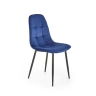 Krzesła - Krzesło Metalowe K-417 Czarny / Granatowy Halmar - miniaturka - grafika 1