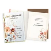 Kartki okolicznościowe i zaproszenia - Kukartka Karnet podziękowania za współpracę kwiatki - miniaturka - grafika 1