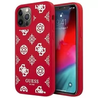 Etui i futerały do telefonów - Guess nakładka do iPhone 12 Pro Max 6,7" GUHCP12LLSPEWRE czerwona hard case Peony Collection GUE001327 - miniaturka - grafika 1