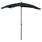 Parasole ogrodowe - vidaXL Parasol ogrodowy na słupku, 200x130 cm, zielony 315552 - miniaturka - grafika 1