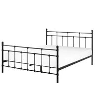 Łóżka - Łóżko metalowe 160 x 200 cm czarne LYNX - miniaturka - grafika 1