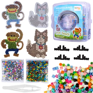 Koraliki Kolorowe Do Prasowania 2000 Szt Zwierzęta Małpka Kotek Szablony - Klocki Koraliki Kolorowe Do Prasowania 2000 Szt Zwierzęta Małpka Kotek Szablony - Klocki - miniaturka - grafika 1