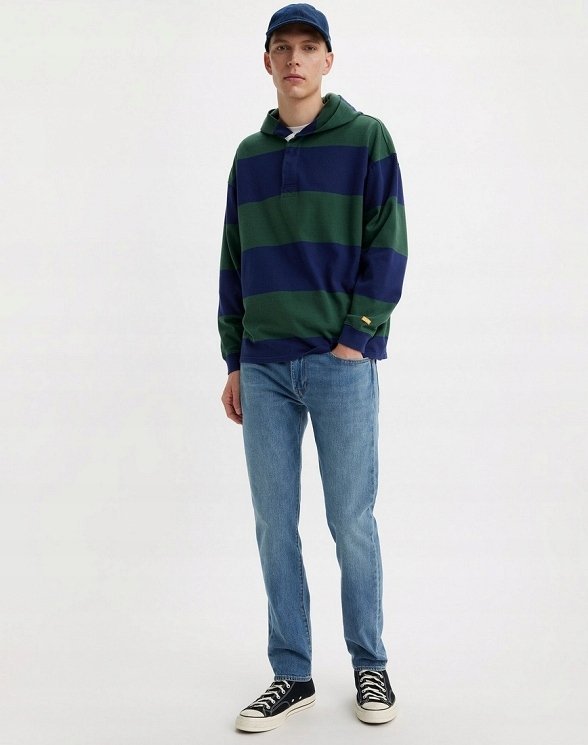 LEVIS JEANSY MĘSKIE RURKI NIEBIESKIE Z PRZETARCIAMI BAWEŁNA 36/34 7AA