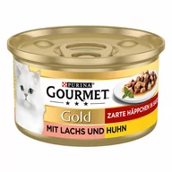 Mokra karma dla kotów - Zestaw Gourmet Gold Kawałki w sosie, 48 x 85 g - Łosoś i kurczak - miniaturka - grafika 1