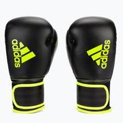 Rękawice bokserskie - adidas Rękawice bokserskie adidas Hybrid 80 czarno-żółte ADIH80 - miniaturka - grafika 1