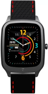 Techmade TM-VISIONB-BKSR Vision Czarno-czerwony - Smartwatch - miniaturka - grafika 1
