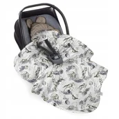 Śpiworki dla dzieci - Kocyk do fotelika Wolf Moonlight Vintage Khaki, BabySteps - miniaturka - grafika 1