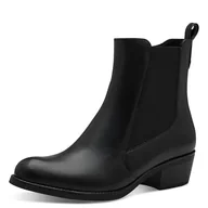 Botki damskie - MARCO TOZZI Buty damskie botki Zip+Slip 2-25329-43 Chelsea, czarny, 37 EU - miniaturka - grafika 1