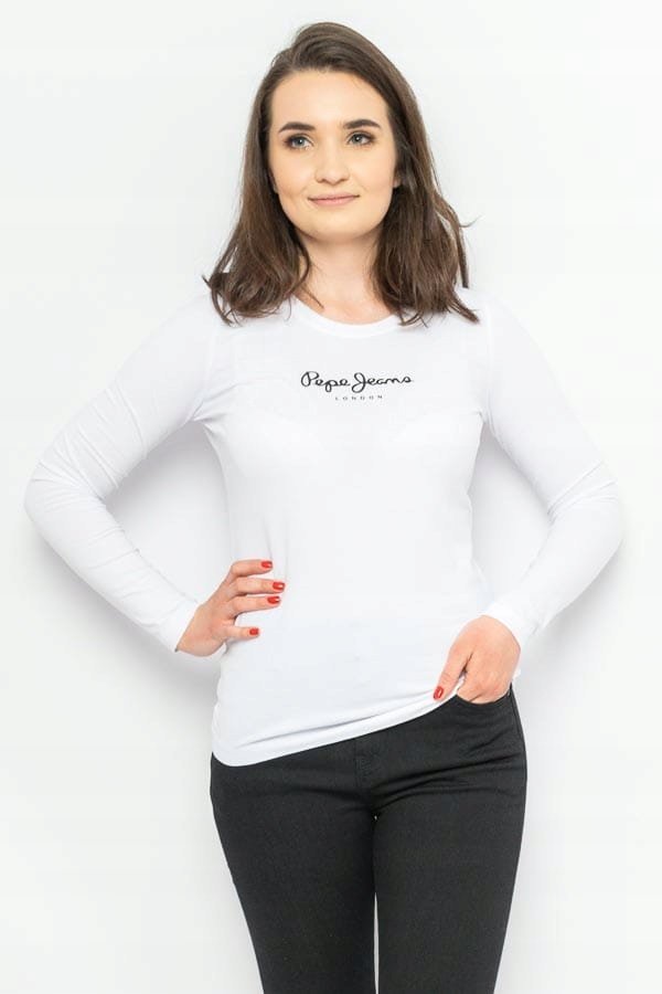 LONGSLEEVE DAMSKI PEPE JEANS PL505203 BIAŁY - XL