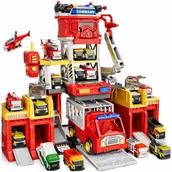Zabawki militarne - Zestaw Zabawkowy Remiza Strażacka Centrum Ratunkowe Światła Dźwięki - miniaturka - grafika 1