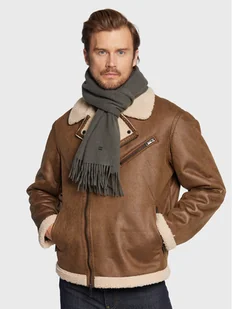 Tommy Hilfiger Szalik Elevated Plaque AM0AM10376 Szary - Apaszki i szaliki męskie - miniaturka - grafika 1
