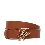 Paski - Pasek Tommy Hilfiger Th Script 3.0 AW0AW18568 Brązowy - miniaturka - grafika 1