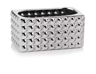 Osłonka Na Doniczkę Ceramiczna Srebrna Glamour - Donice - miniaturka - grafika 1