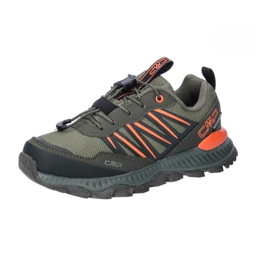 CMP Kids Atik Low WP Outdoor Shoes-3Q67894, Walking Shoe, Wojskowo-Pomarańczowy, 32 EU, Pomarańczowy wojskowy