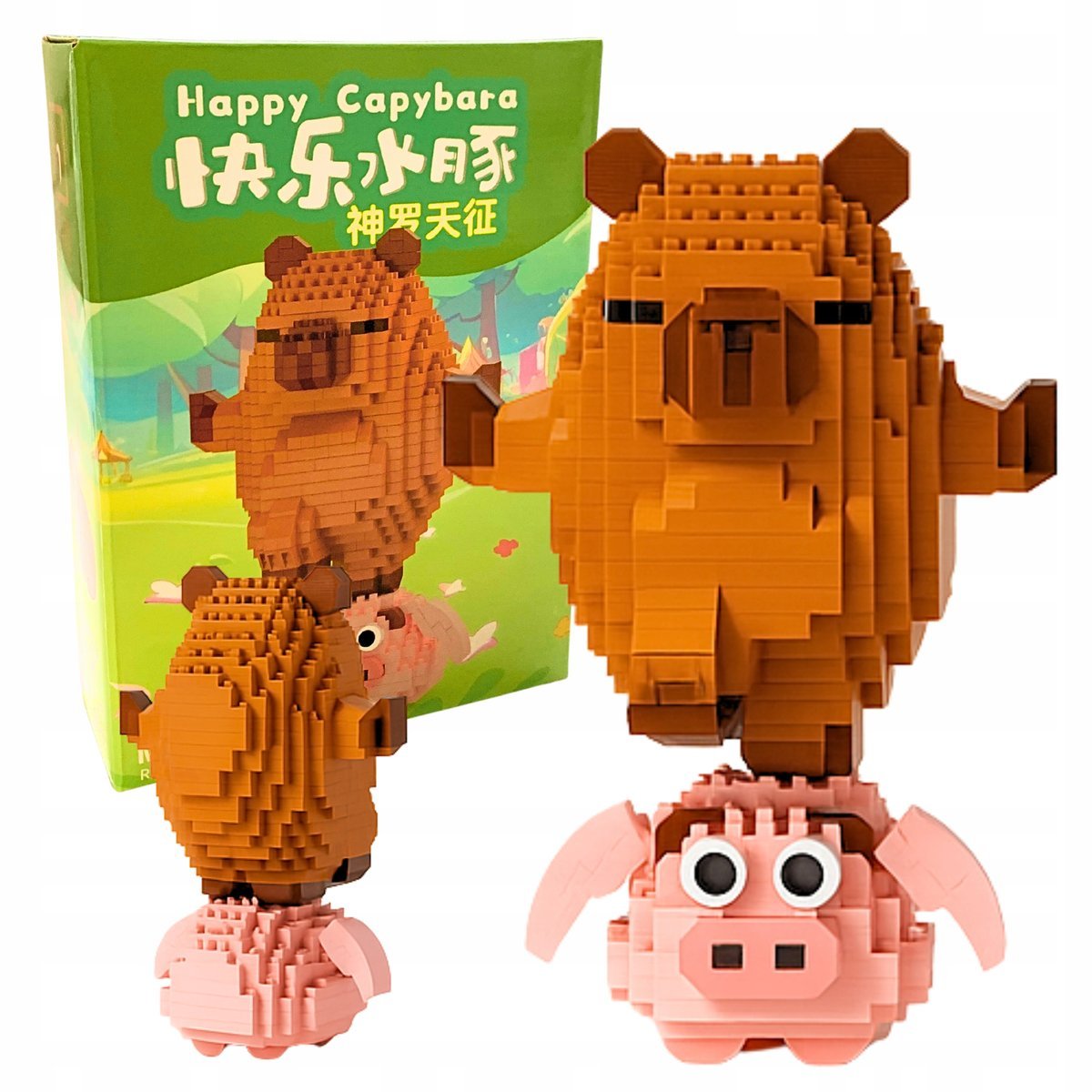 Klocki Kapibara Konstrukcyjne Świnka Ze Świnką Zestaw Klocków Figurka