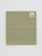 Apaszki i szaliki damskie - Reserved - Bawełniany komin z naszywką - jasnozielony - miniaturka - grafika 1