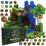 Klocki - KLOCKI MAGNETYCZNE KOSTKI 3D Konstrukcyjne Bloczki Budowalne Sześciany Zestaw XXL ŚWIAT 300el - miniaturka - grafika 1