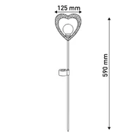 Lampy ogrodowe - Näve Lampa solarna Serce, grot, LED ciepła biel, 2x - miniaturka - grafika 1