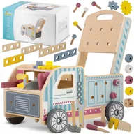 Chodziki - Drewniany Pchacz Warsztat Narzędzia Śrubki Tablica Kredowa Jakość - miniaturka - grafika 1