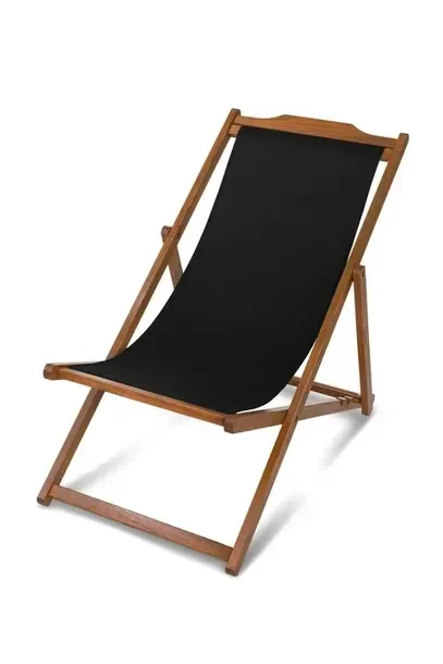 Leżak drewniany Plażowy Ogrodowy Impregnowany PREMIUM od Producenta Czarny