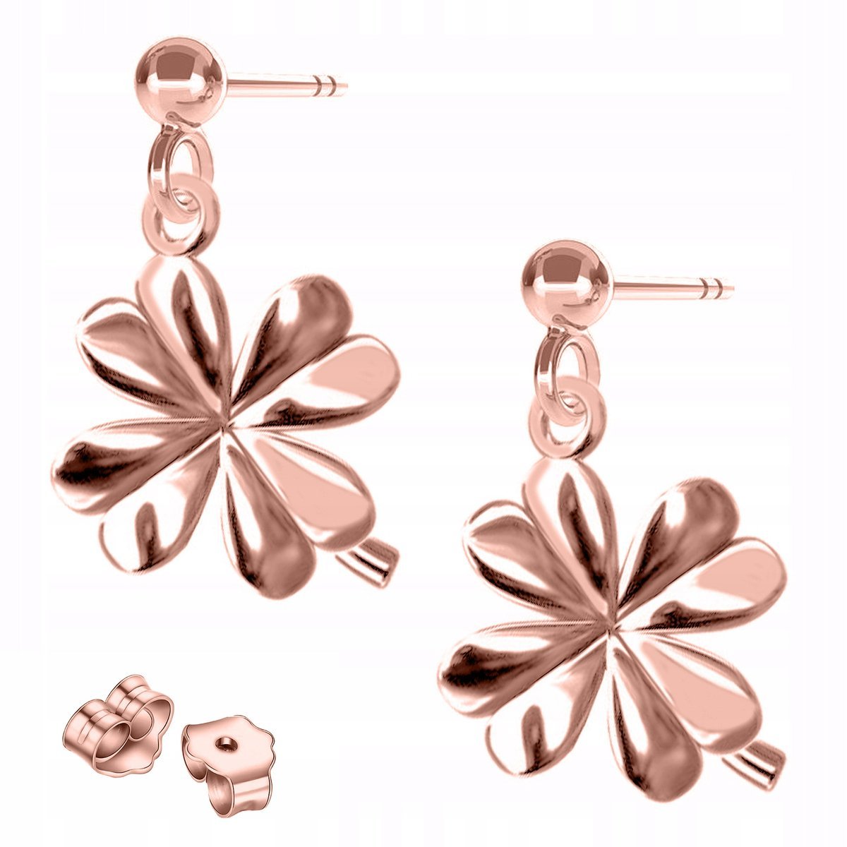 Kolczyki Pozłacane Koniczyna Liście Koniczyny Koniczynki Listki SREBRO 925