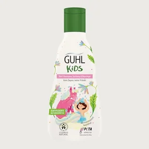 Guhl Kids 3 w 1 szampon, płyn do płukania i żel pod prysznic – pojemność: 250 ml – specjalnie zaprojektowany dla dzieci – nie ciągnie – design przyjazny dla dzieci – certyfikat Cosmos Natural - Kosmetyki kąpielowe dla dzieci - miniaturka - grafika 1