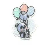 Pasmanteria - Naprasowanka Naszywka Termoaplikacja Dla Dzieci Miś Panda Z Balonami Apliq - miniaturka - grafika 1