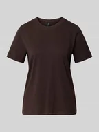 Koszulki i topy damskie - T-shirt o kroju regular fit z czystej bawełny model ‘PAULINA’ - miniaturka - grafika 1