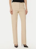 Spodnie damskie - Guess Spodnie materiałowe 4BGA02 7173A Beżowy Regular Fit - miniaturka - grafika 1