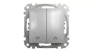 Wyłączniki światła i elektryczne - Schneider Electric, Sedna Design i Elements, Łącznik żaluzjowy, srebrne aluminium, SDD113104 - miniaturka - grafika 1
