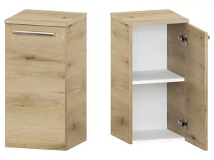 Słupek Łazienkowy ATHD 35 cm DD Prawy - Dąb Evoke Coast Mat - Uchwyty Chromowane - Szafki łazienkowe - miniaturka - grafika 1