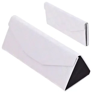 Etui na okulary składane w trójkąt ET-133B białe - Akcesoria do okularów - miniaturka - grafika 1