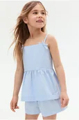 Swetry dla dziewczynek - H & M - 2-piece cotton poplin set - Niebieski - H&M - miniaturka - grafika 1