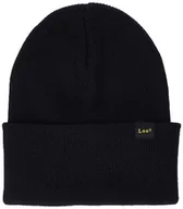 Czapki męskie - Lee Czapka męska Essential Beanie Hat, czarny, jeden rozmiar - miniaturka - grafika 1