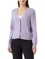Swetry damskie - Vila Damski VIRIL Multi Short L/S Knit Cardigan-NOOS kardigan, Sweet Lavender/Szczegóły: W. Pale Mauve, XXL, Sweet Lavender/Detail:w. Pale Mauve, XXL - miniaturka - grafika 1