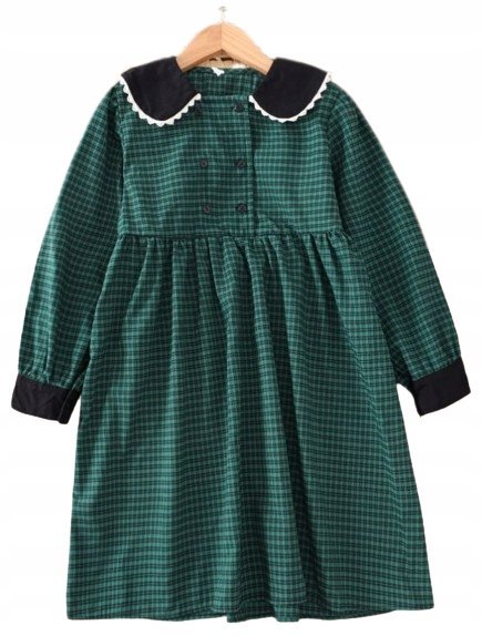 SHEIN SUKIENKA W KRATKĘ DŁUGI RĘKAW 170 1V3C