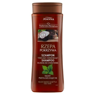 Joanna Tradycyjna Receptura Tonizująco wzmacniający szampon do włosów Rzepa Pokrzywa 300 ml - Szampony do włosów - miniaturka - grafika 2