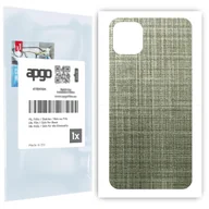 Szkła hartowane na telefon - Folia naklejka skórka strukturalna na TYŁ do Apple iPhone 11 Pro Max -  Tkanina Lniana - apgo SKINS - miniaturka - grafika 1