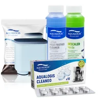 Akcesoria i części do ekspresów do kawy - Zestaw do Saeco Philips AL-Clean 1szt, Latteo250ml, Verde250ml, Cleaneo 10tab - miniaturka - grafika 1
