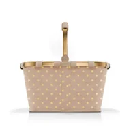Torby i wózki na zakupy - Koszyk carrybag frame, metallic dots coffee RBK6051 - miniaturka - grafika 1