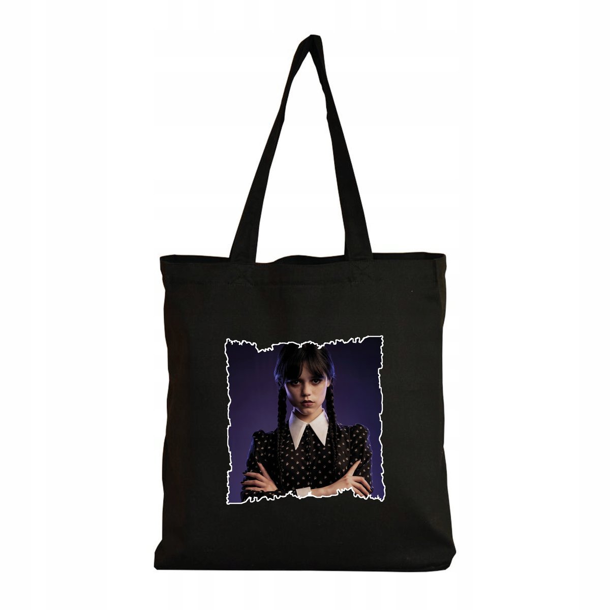 CZARNA TORBA NA ZAKUPY na ramię WEDNESDAY ADDAMS