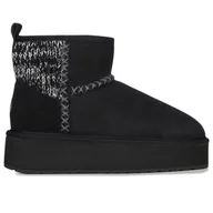 Botki damskie - Buty Emu Australia Stinger Knit Flatform W13143BLAK - czarne - miniaturka - grafika 1