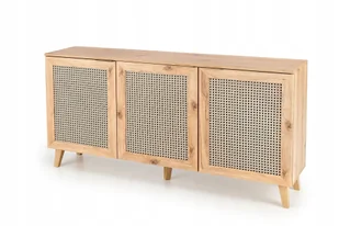 Komoda w stylu boho, prowansalskim Borneo KM-1 Halmar Dąb Artisan Czarny - Komody - miniaturka - grafika 1