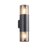 Lampy ogrodowe - Hoosic kinkiet zewnętrzny 2xE27 czarny/przydymiony 224060232 - miniaturka - grafika 1