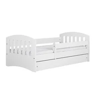 Łóżka dla dzieci i młodzieży - Łóżko dziecięce, barierka ochronna, Classic, biały, mat - miniaturka - grafika 1