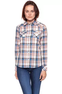 Wrangler, Koszula damska, Check Shirt Glow Orange W5240Lu48, rozmiar S - Koszule damskie - miniaturka - grafika 1