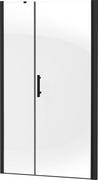 Ścianki i drzwi prysznicowe - Deante MOON Drzwi prysznicowe wnękowe 90 uchylne Czarne KTM_N11P - miniaturka - grafika 1