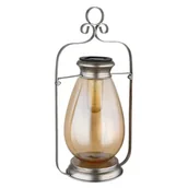Lampy ogrodowe - Stojąca latarnia solarna SOLAR 36647 Globo IP44 LED 0,06W 3000K bursztynowy szary - miniaturka - grafika 1