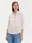 Koszule damskie - Tommy Hilfiger Koszula WW0WW42037 Różowy Relaxed Fit - miniaturka - grafika 1